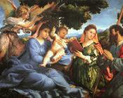 Madonna and Child with Saints and an Angel - 洛伦佐·洛图